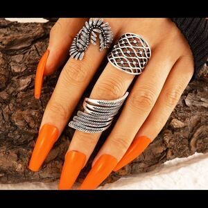 TRENDY BOHEMIAN 3 PC RING SET
